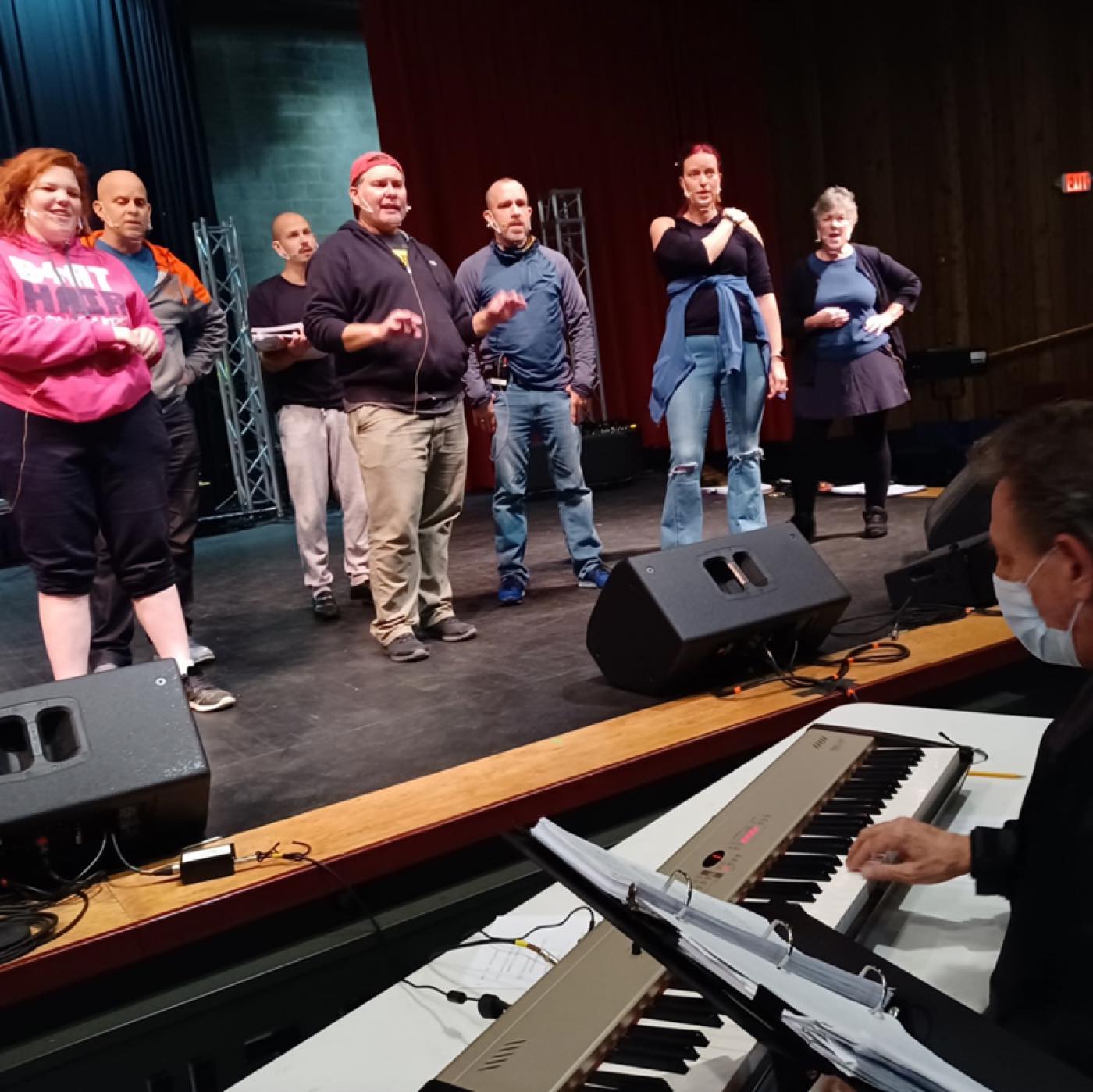 A performance underway on the Brown County Playhouse stage